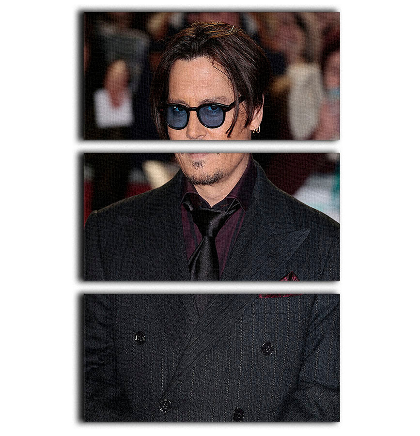 Johnny Depp in sunglasses 3 Split Panel Canvas Print - Canvas Art Rocks - 1
