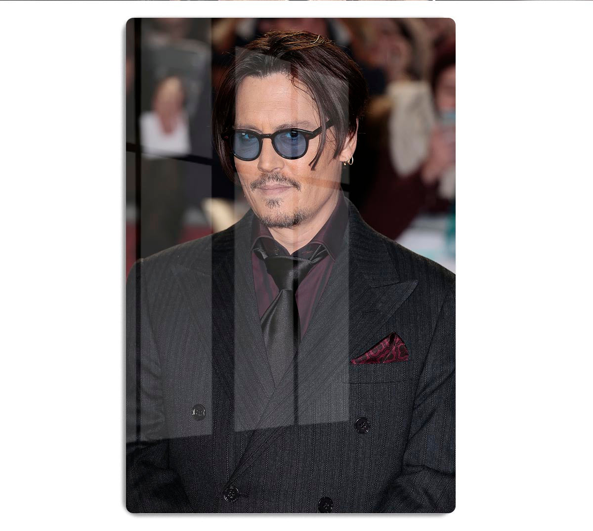 Johnny Depp in sunglasses Acrylic Block - Canvas Art Rocks - 1
