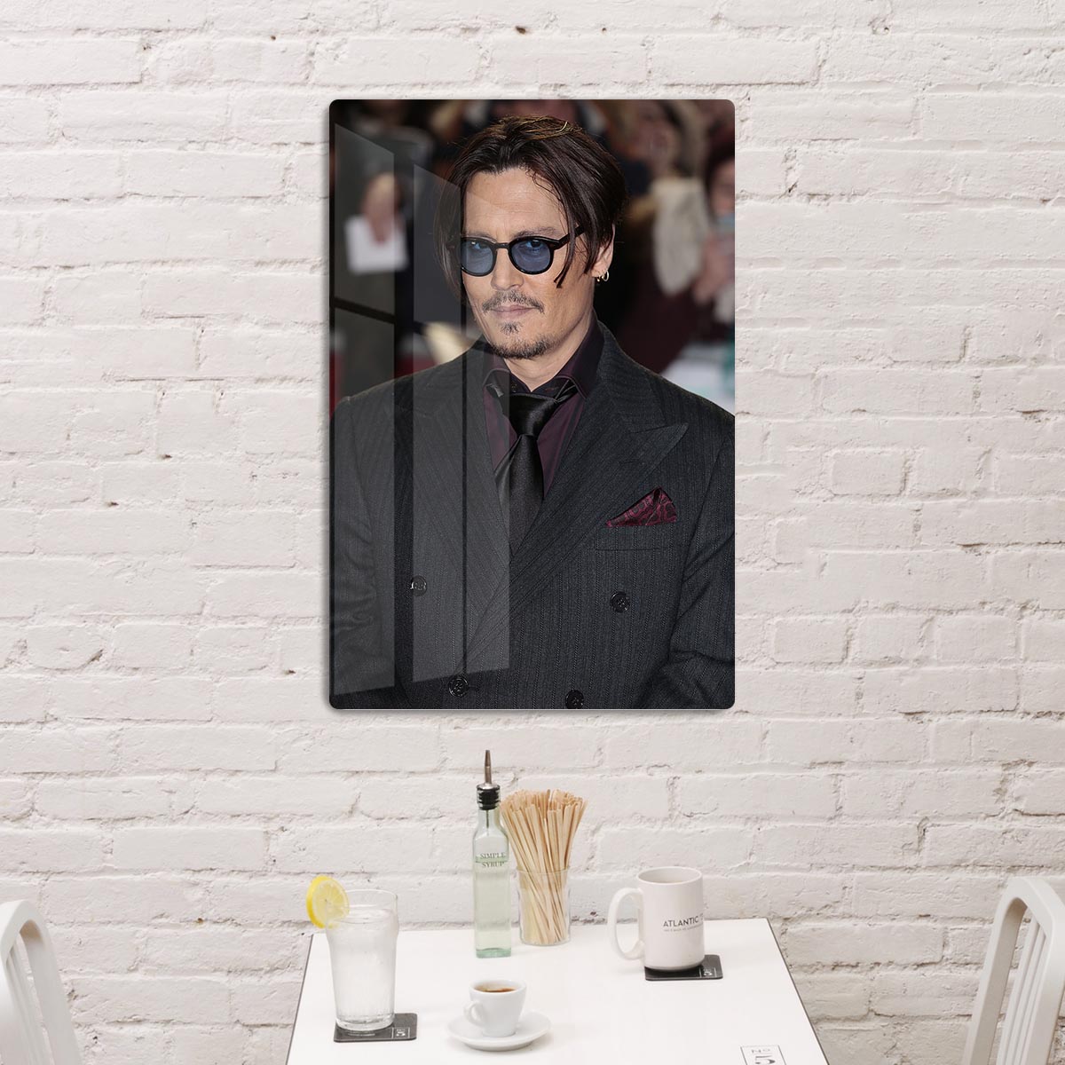 Johnny Depp in sunglasses Acrylic Block - Canvas Art Rocks - 3