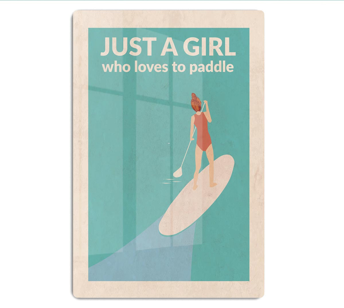 Just a Girl Who Loved To Paddle redhead Acrylic Block - 1x - 1