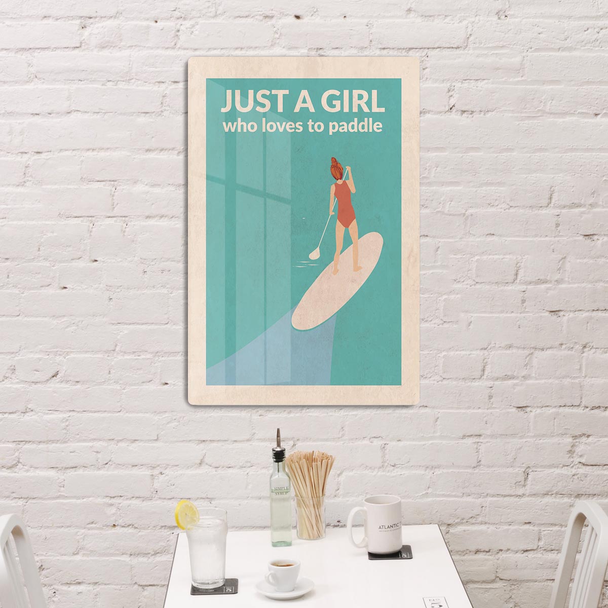 Just a Girl Who Loved To Paddle redhead Acrylic Block - 1x - 3