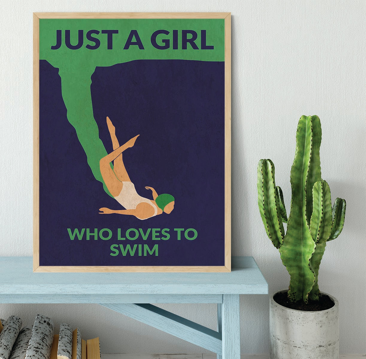 Just a Girl Who Loves To Swim Framed Print - 1x - 4