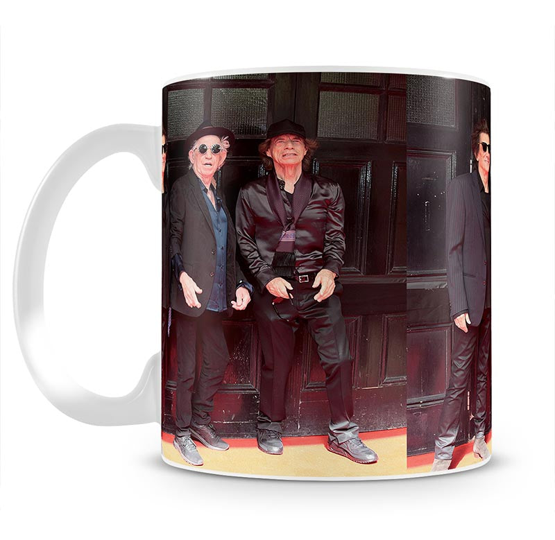 Keith Richards Ronnie Wood and Mick Jagger Hackney Diamonds Hackney Empire Mug - Canvas Art Rocks - 1