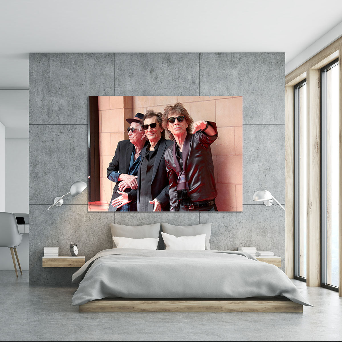 Keith Richards Ronnie Wood and Mick Jagger Hackney Diamonds launch event Canvas Print or Poster - Canvas Art Rocks - 5