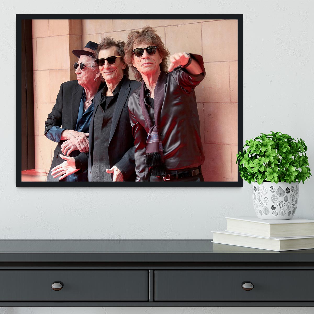 Keith Richards Ronnie Wood and Mick Jagger Hackney Diamonds launch event Framed Print - Canvas Art Rocks - 2