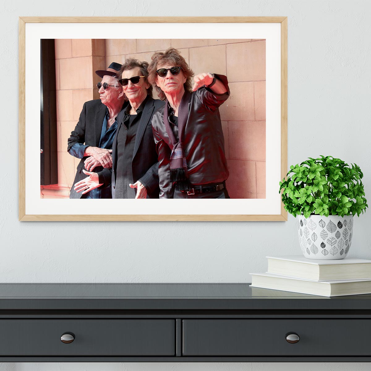 Keith Richards Ronnie Wood and Mick Jagger Hackney Diamonds launch event Framed Print - Canvas Art Rocks - 3
