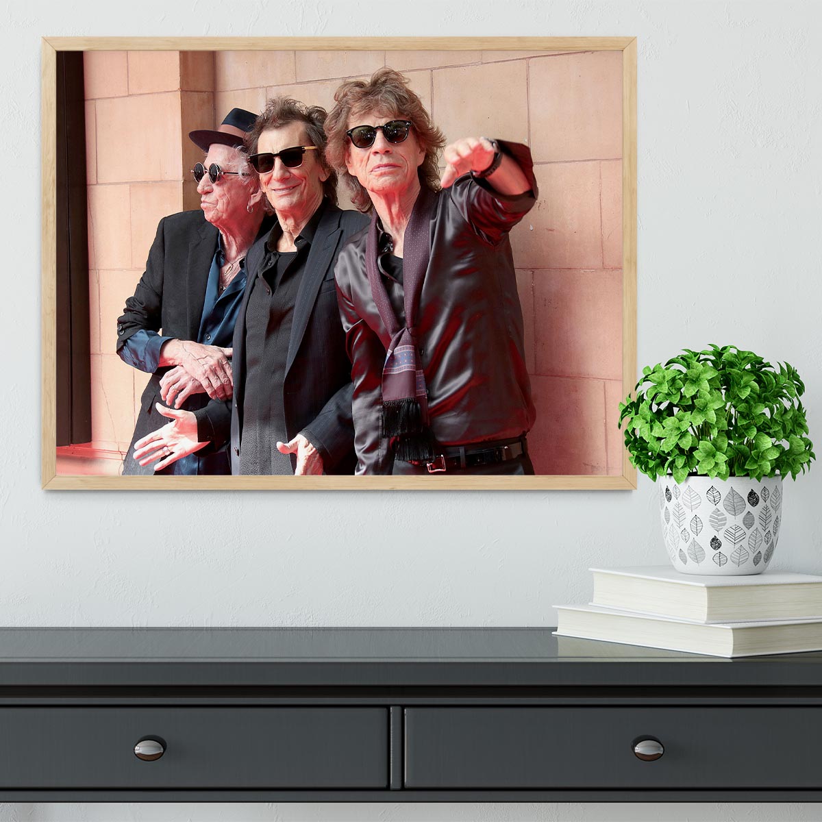 Keith Richards Ronnie Wood and Mick Jagger Hackney Diamonds launch event Framed Print - Canvas Art Rocks - 4