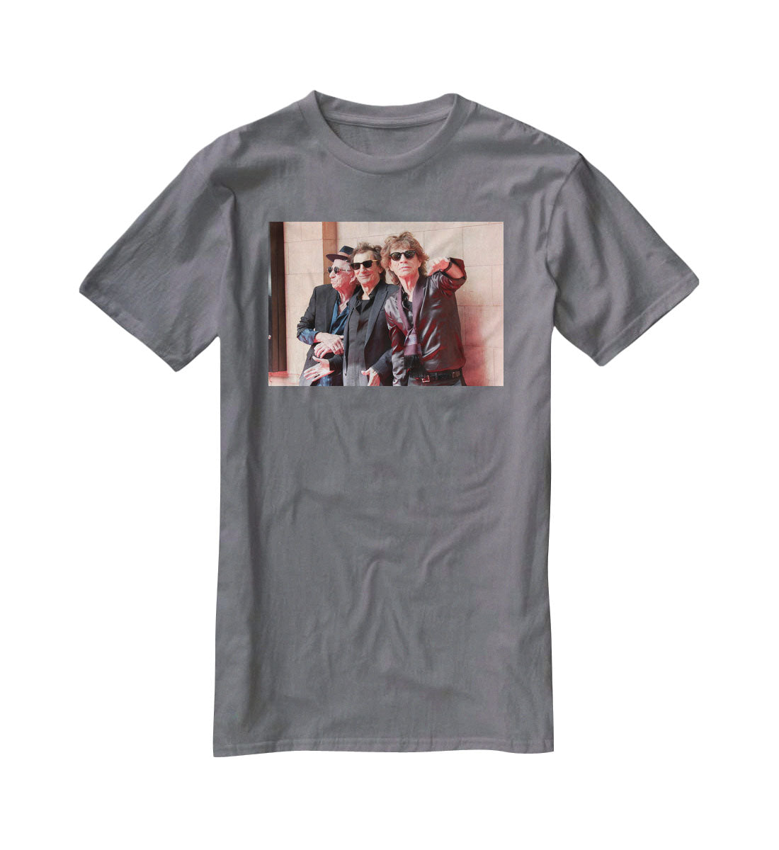 Keith Richards Ronnie Wood and Mick Jagger Hackney Diamonds launch event T-Shirt - Canvas Art Rocks - 3