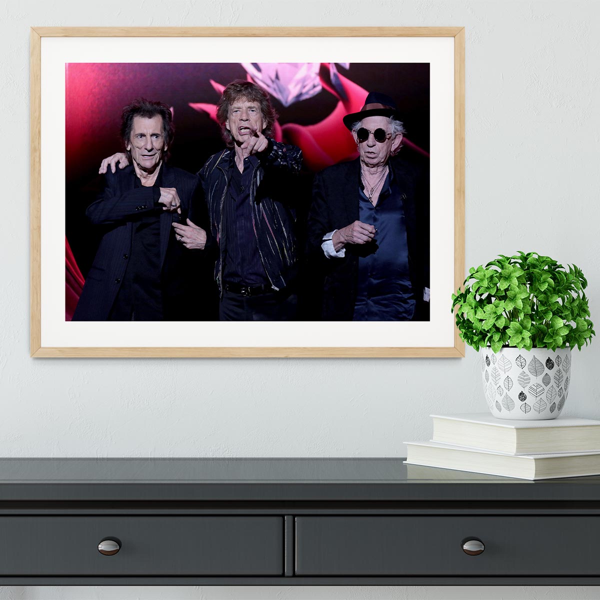 Keith Richards Ronnie Wood and Mick Jagger Hackney Empire Framed Print - Canvas Art Rocks - 3