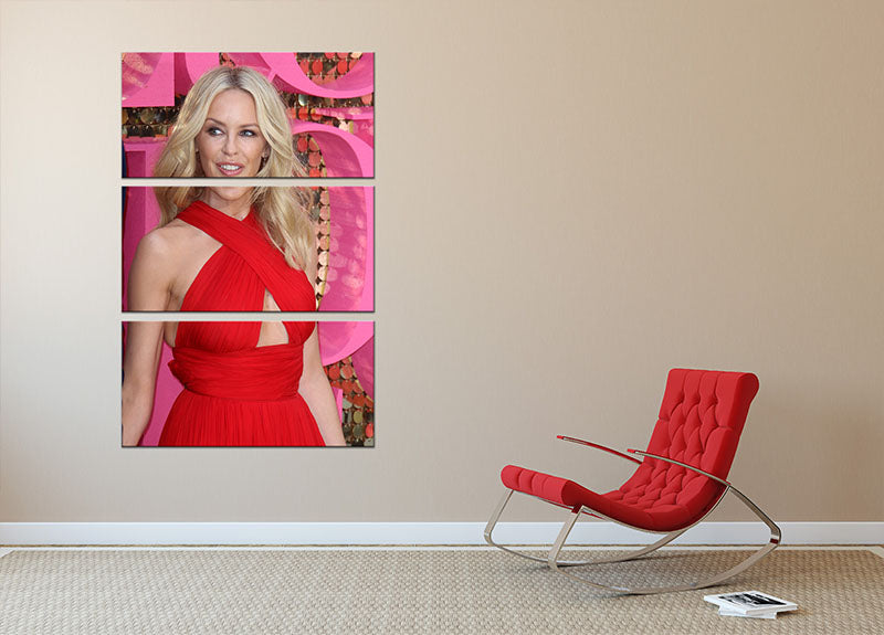 Kylie Minogue in red 3 Split Panel Canvas Print - Canvas Art Rocks - 2
