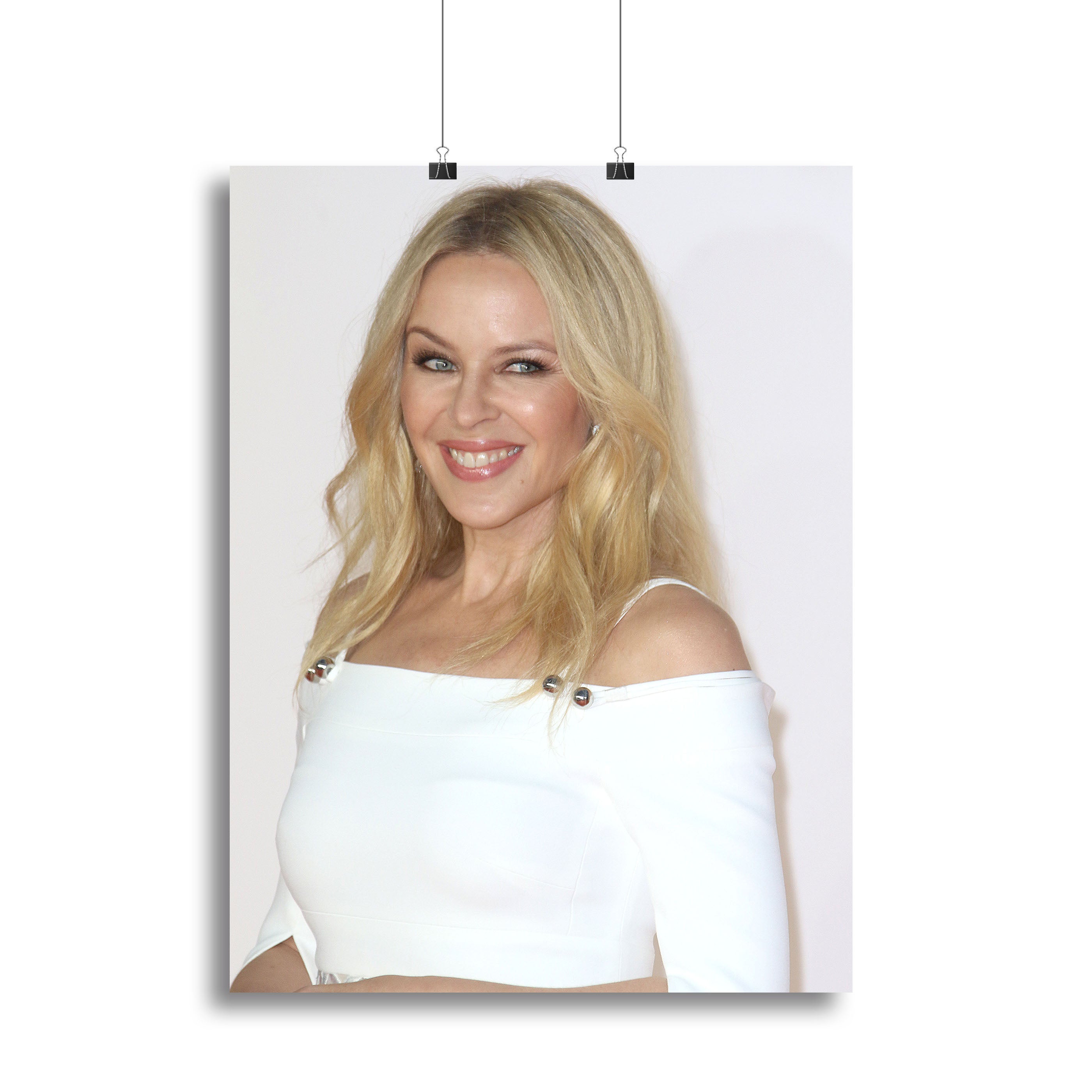 Kylie Minogue in white Canvas Print or Poster - Canvas Art Rocks - 2