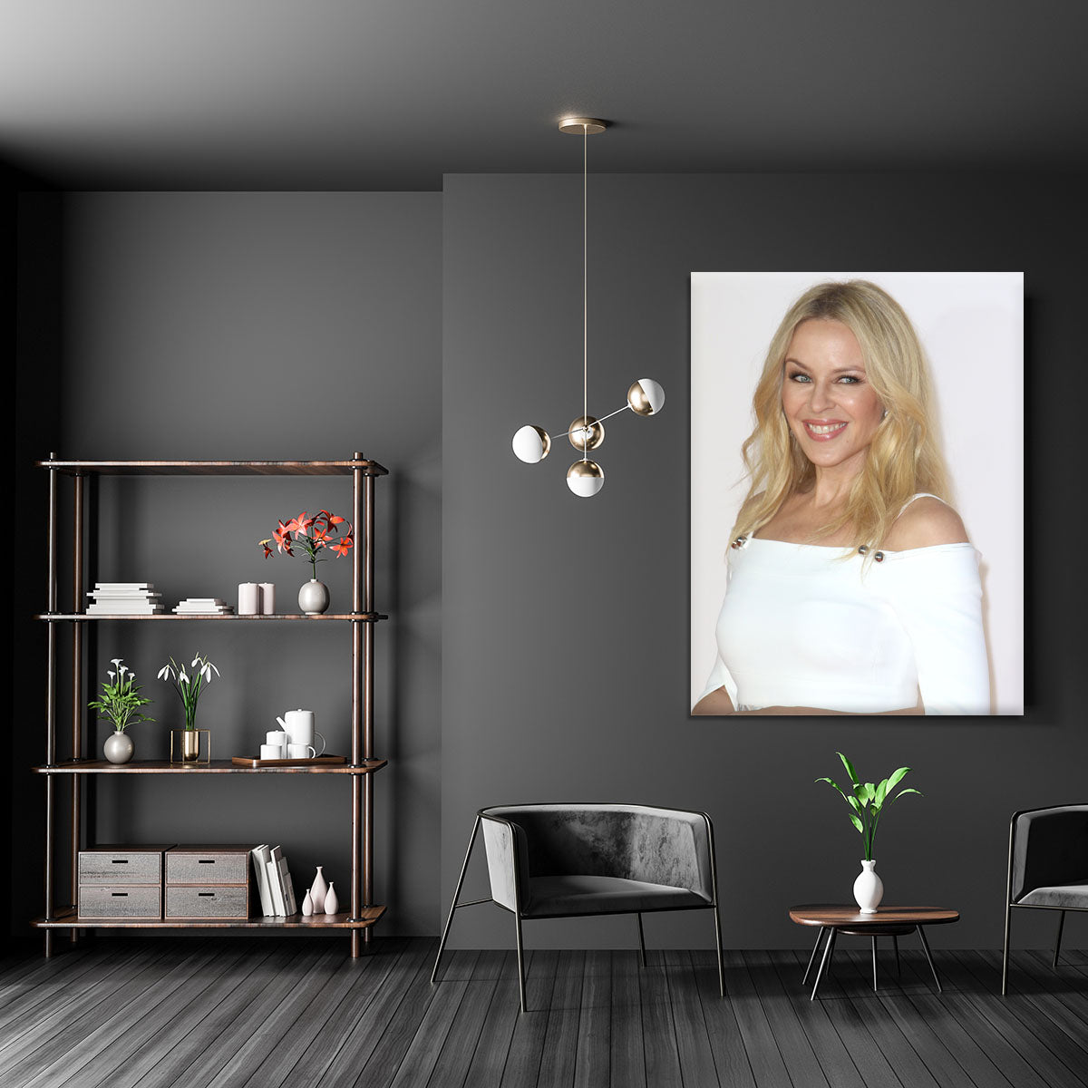 Kylie Minogue in white Canvas Print or Poster - Canvas Art Rocks - 5