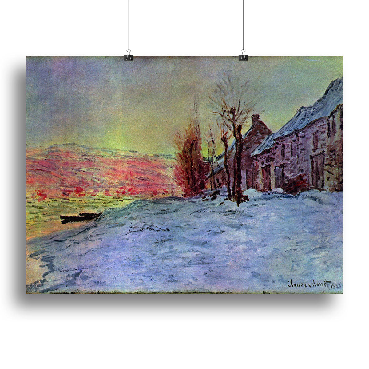 Lava Court sunshine and snow by Monet Poster - Unframed