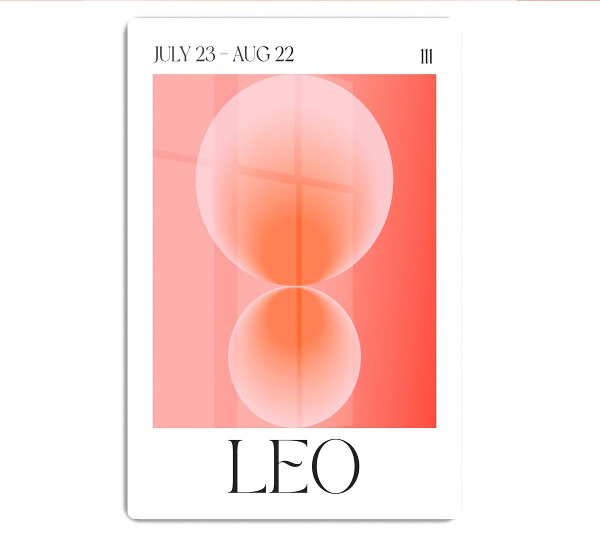 Leo Zodiac Vitality Poster Acrylic Block - Canvas Art Rocks - 1