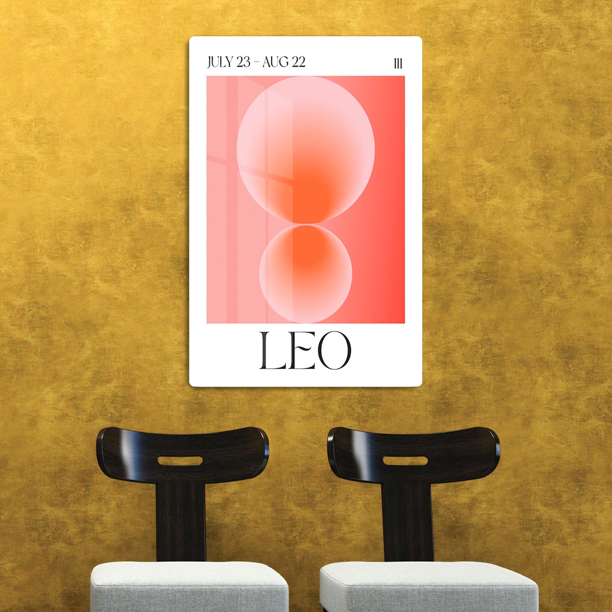 Leo Zodiac Vitality Poster Acrylic Block - Canvas Art Rocks - 2