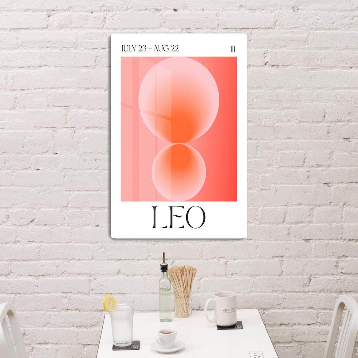 Leo Zodiac Vitality Poster Acrylic Block - Canvas Art Rocks - 3