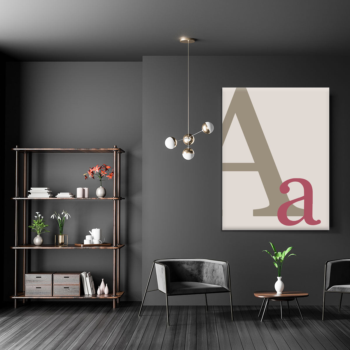 Letter A Canvas Print or Poster - 1x - 5