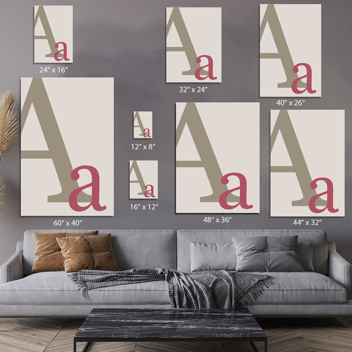 Letter A Canvas Print or Poster - 1x - 7