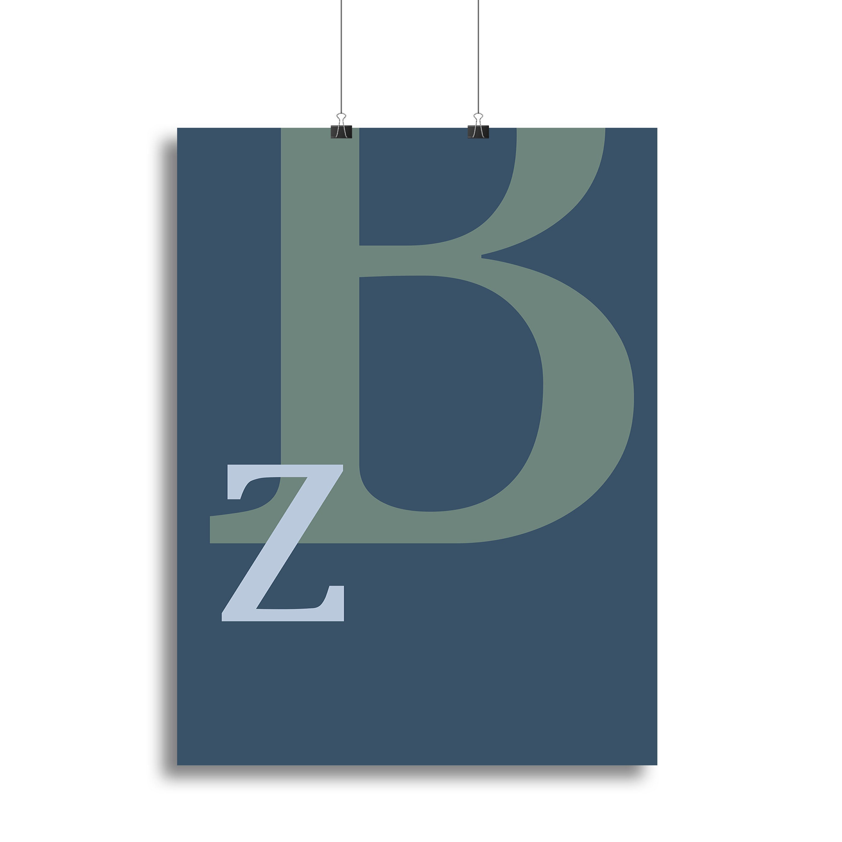 Letter B Canvas Print or Poster - 1x - 2