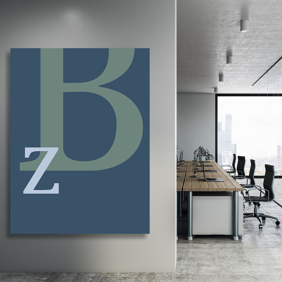 Letter B Canvas Print or Poster - 1x - 3