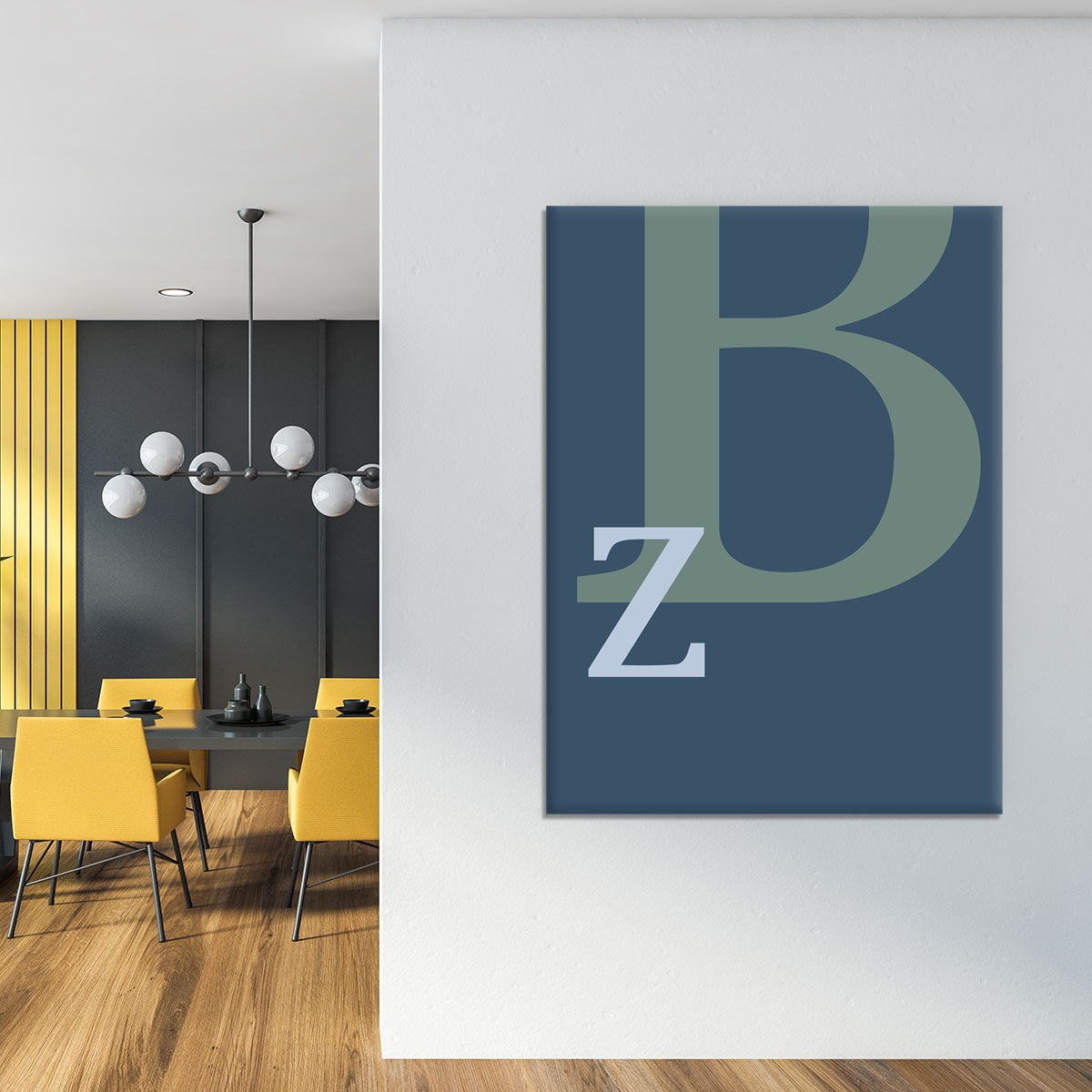 Letter B Canvas Print or Poster - 1x - 4