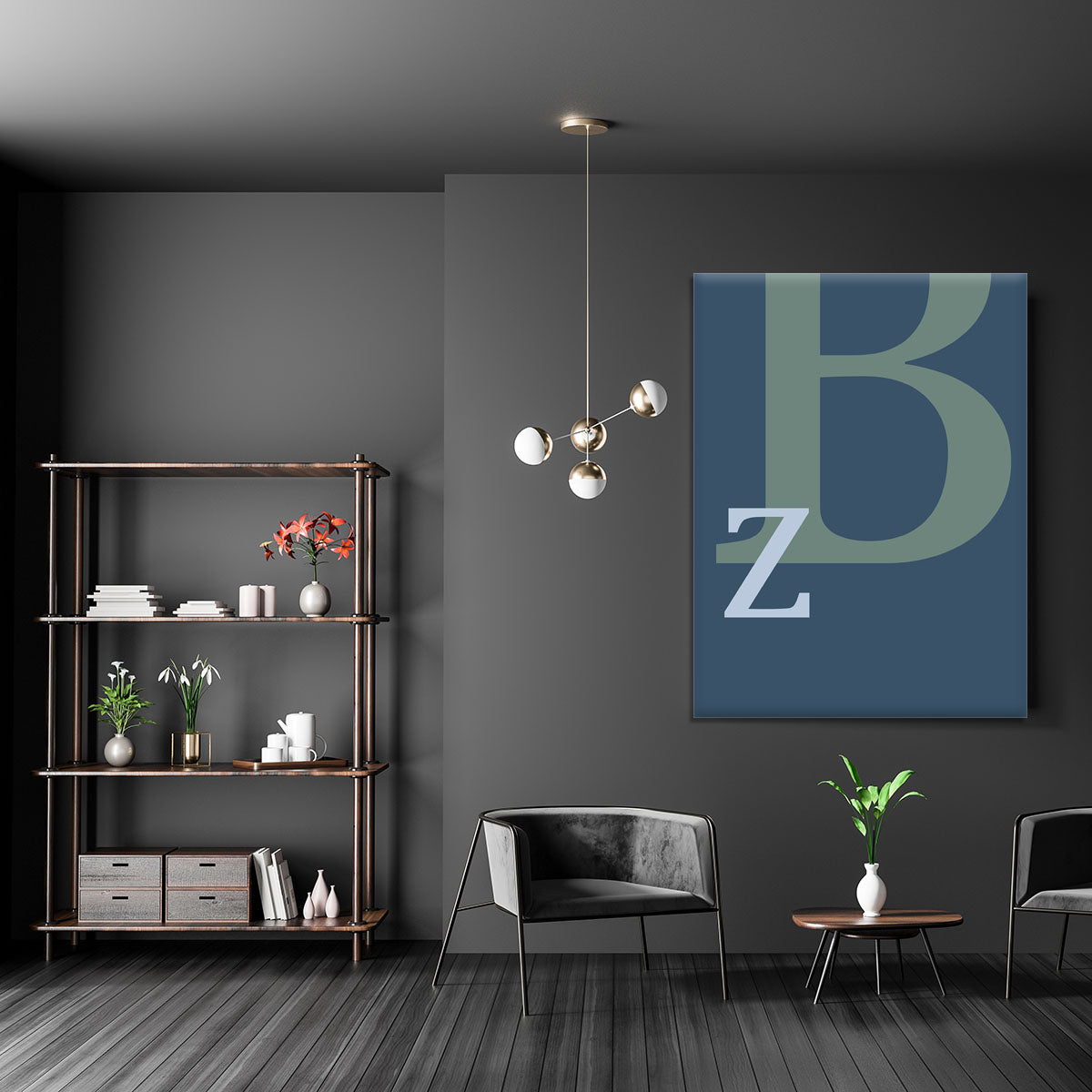 Letter B Canvas Print or Poster - 1x - 5
