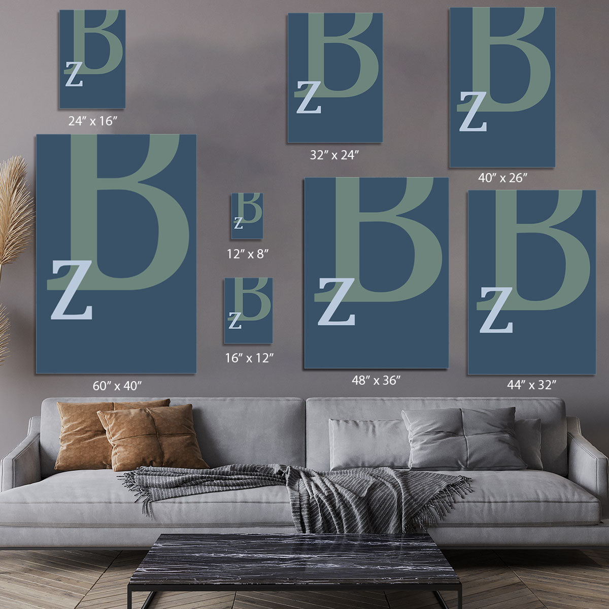 Letter B Canvas Print or Poster - 1x - 7