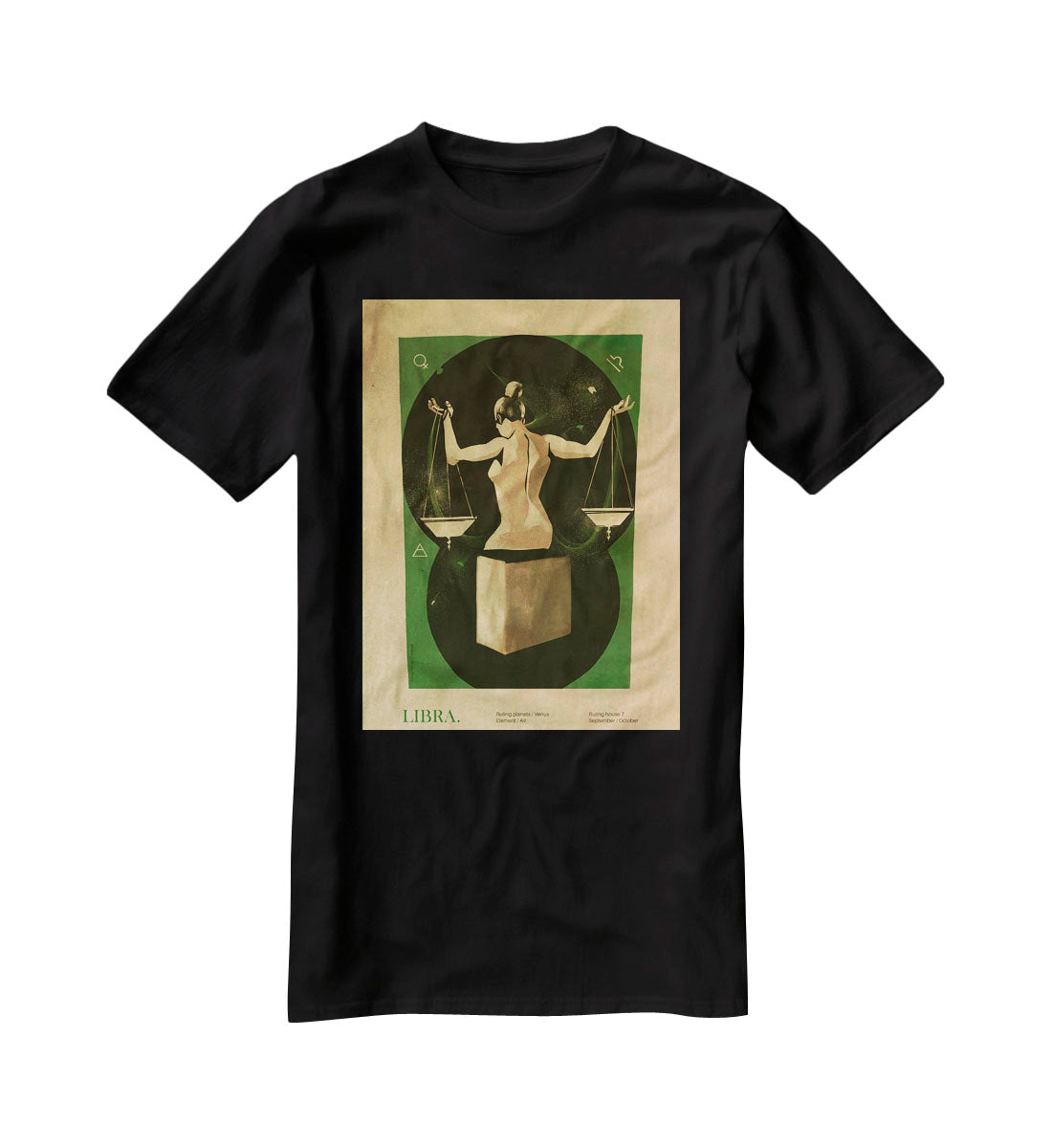 Libra Celestial Equilibrium Art T-Shirt - Canvas Art Rocks - 1