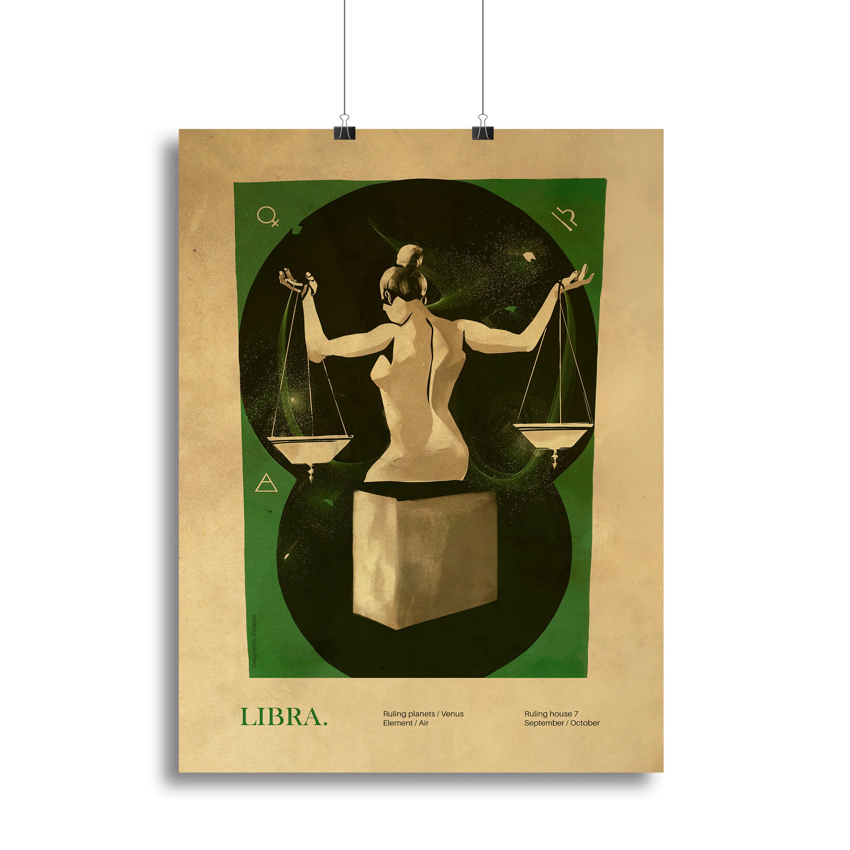 Libra Celestial Equilibrium Art Canvas Print or Poster - Canvas Art Rocks - 2