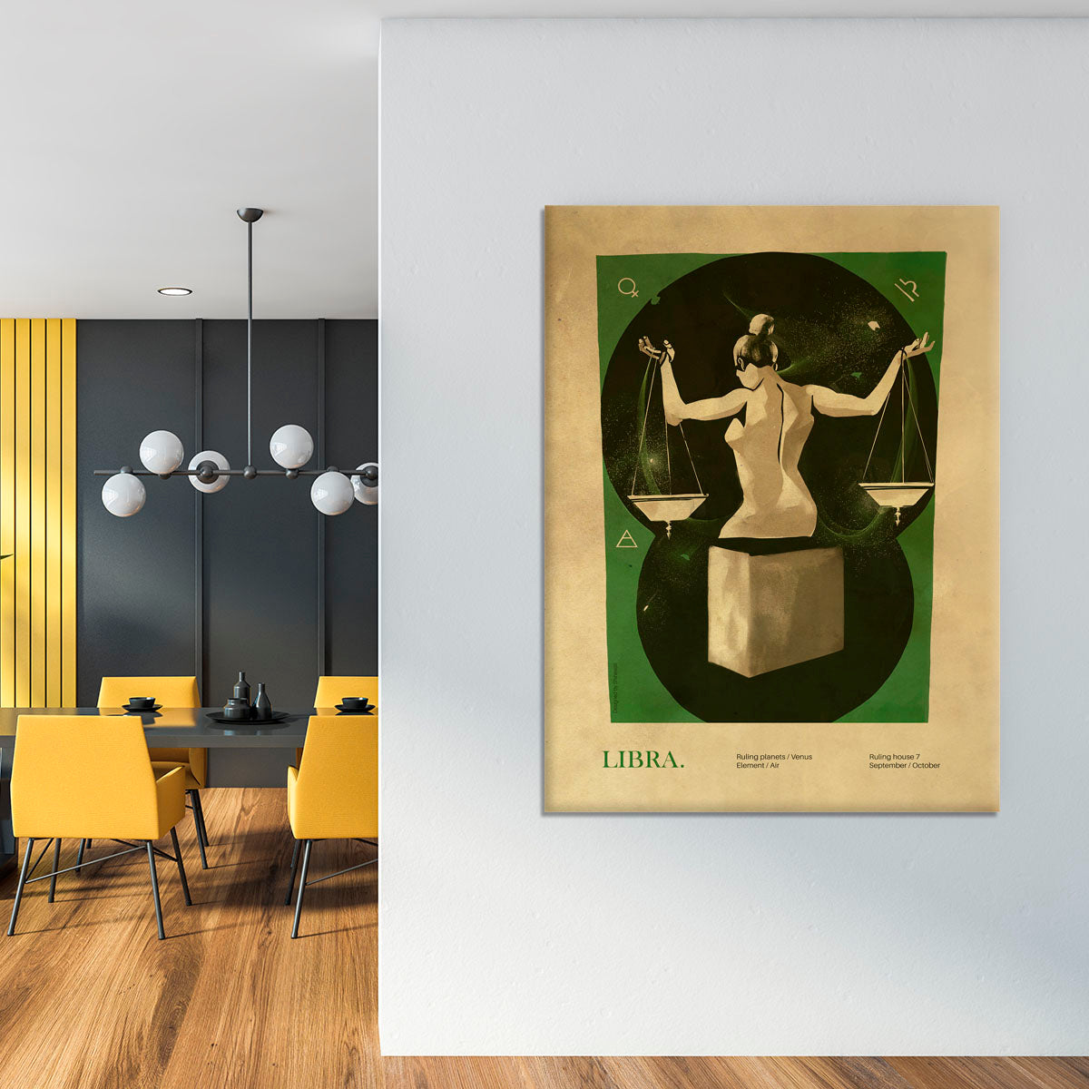 Libra Celestial Equilibrium Art Canvas Print or Poster - Canvas Art Rocks - 4