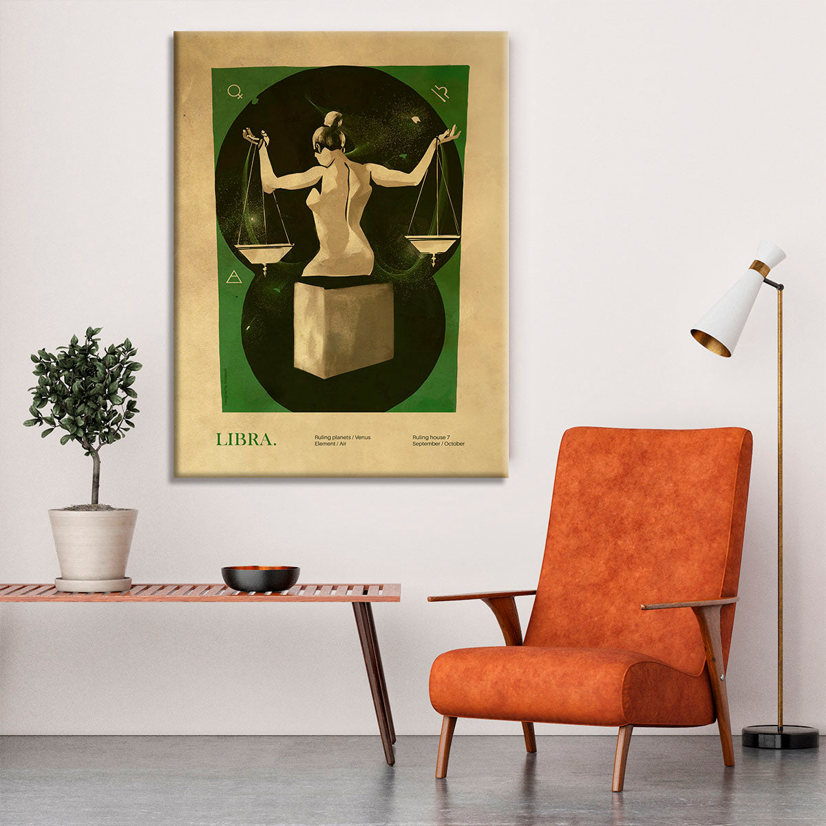Libra Celestial Equilibrium Art Canvas Print or Poster - Canvas Art Rocks - 6