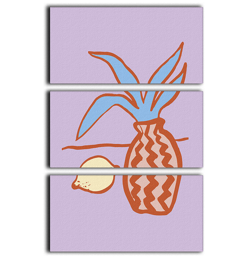 Lilac Lemon 3 Split Panel Canvas Print - 1x - 1