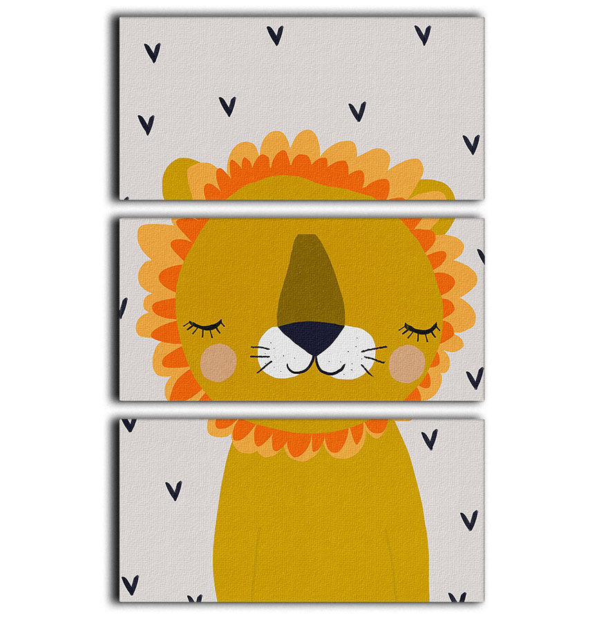 Little Lion 3 Split Panel Canvas Print - 1x - 1