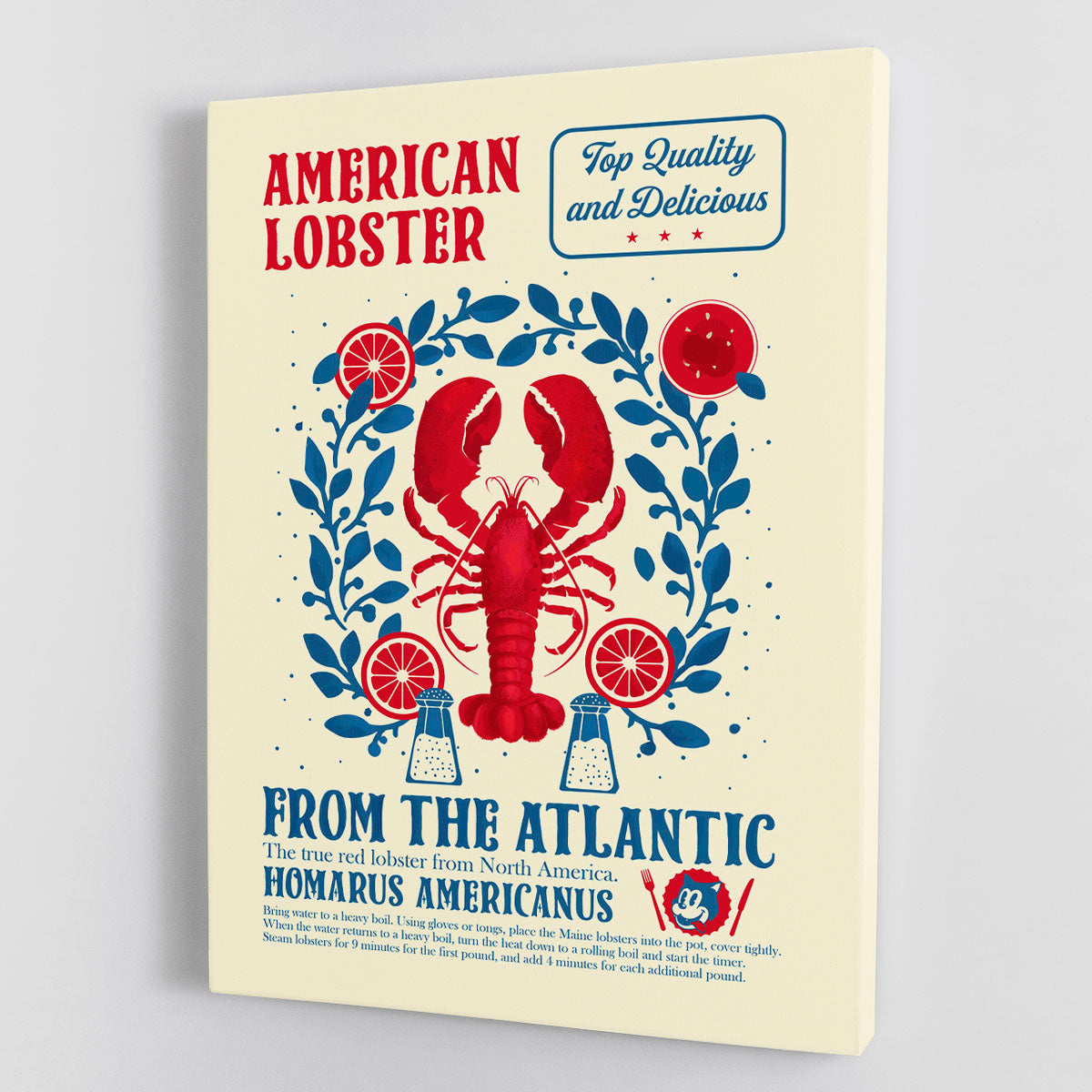 Lobster kitchen print Canvas Print or Poster - Canvas Art Rocks - 1