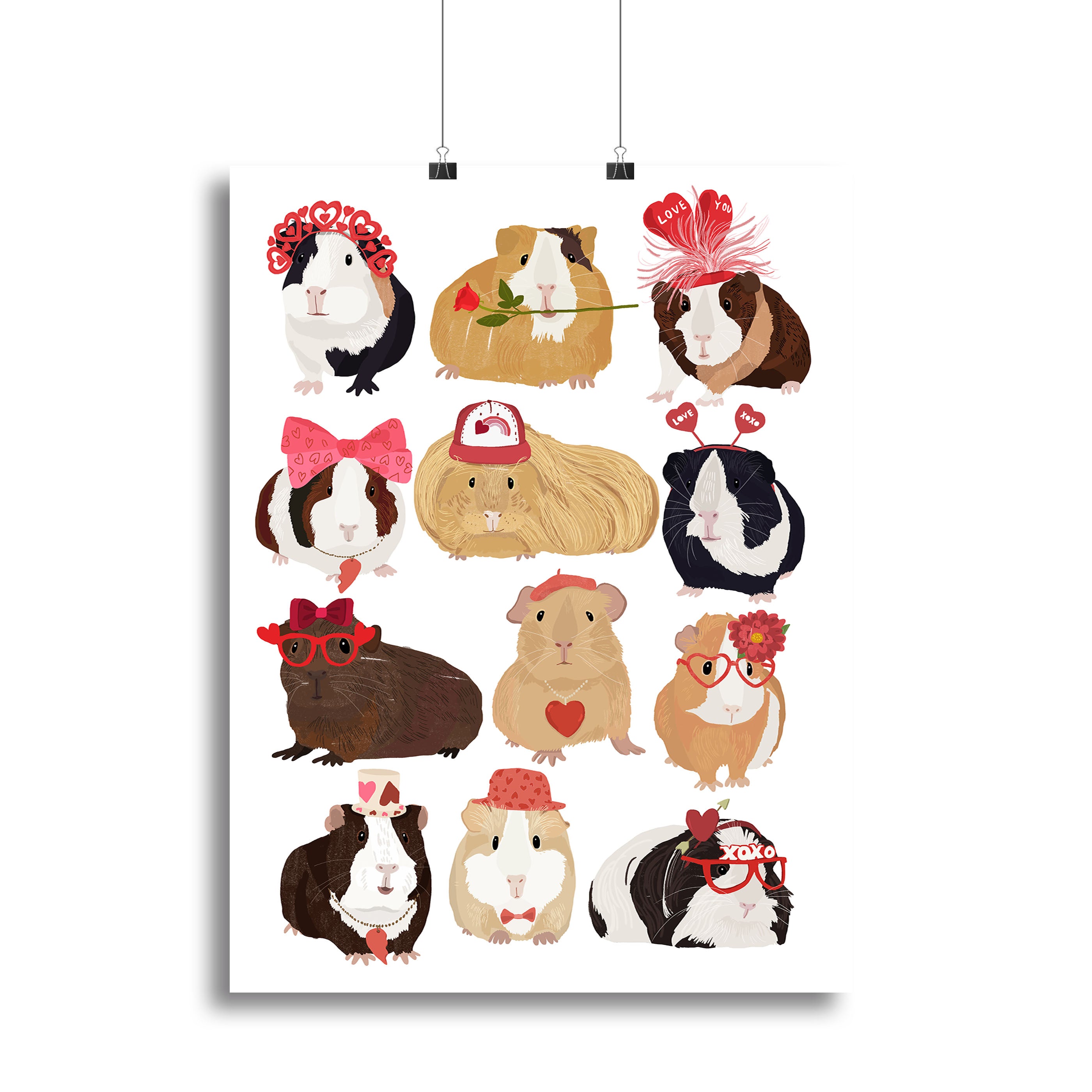 Love Guinea Pigs Canvas Print or Poster - 1x - 2