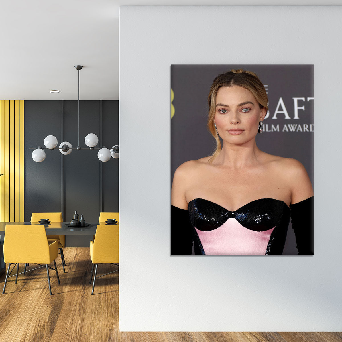 Margot Robbie at the Baftas Canvas Print or Poster - Canvas Art Rocks - 4
