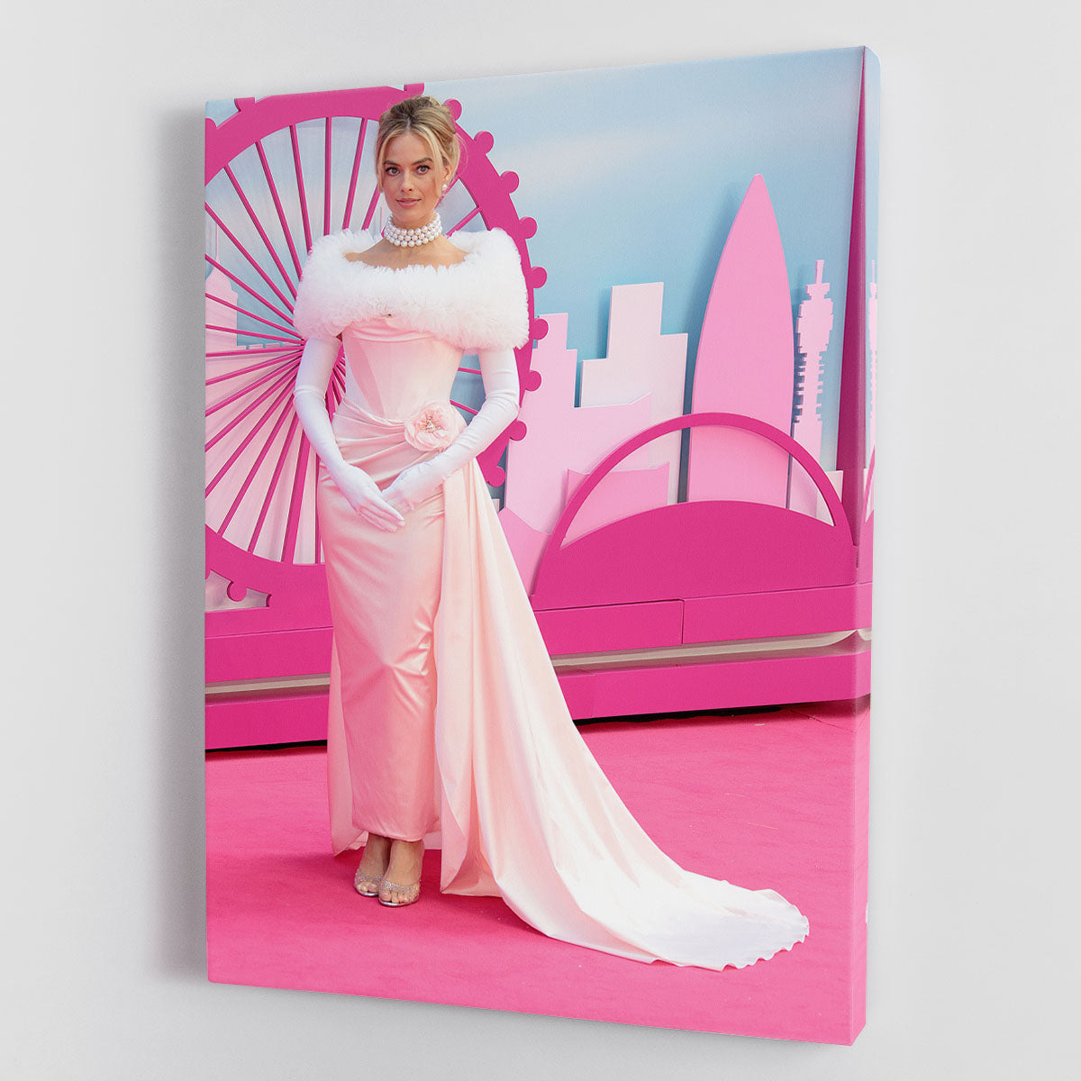 Margot Robbie at the Barbie premiere Canvas Print or Poster - Canvas Art Rocks - 1