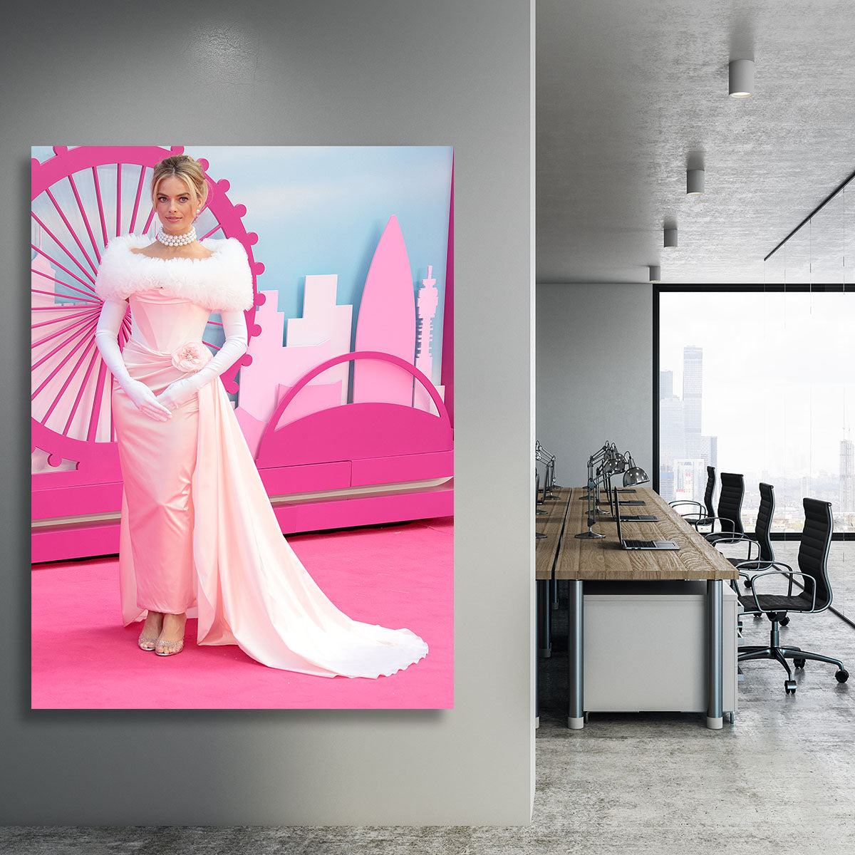 Margot Robbie at the Barbie premiere Canvas Print or Poster - Canvas Art Rocks - 3