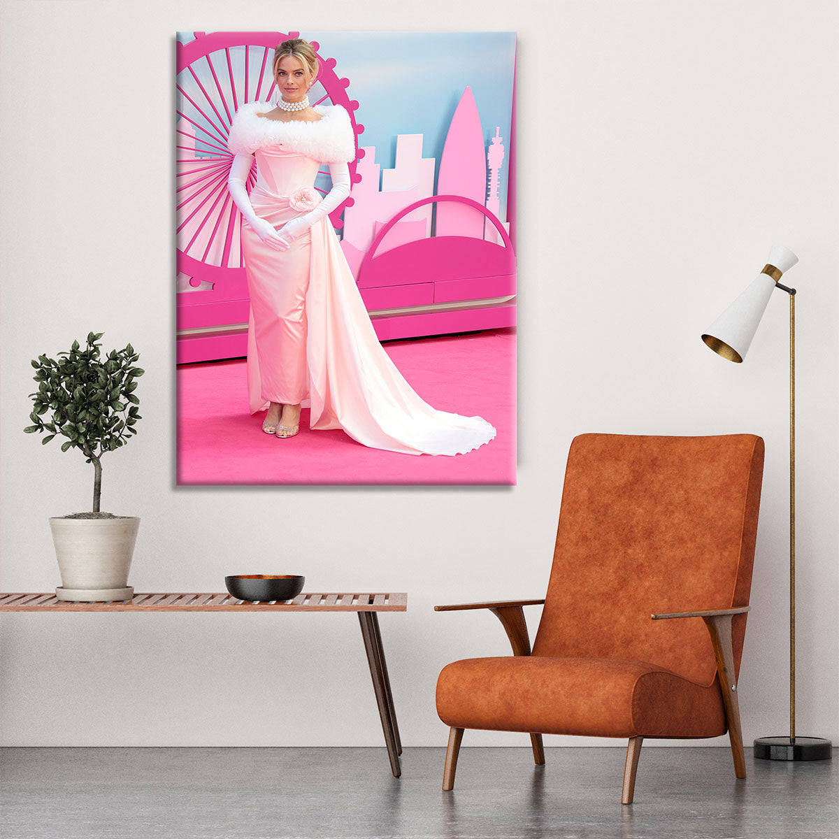 Margot Robbie at the Barbie premiere Canvas Print or Poster - Canvas Art Rocks - 6