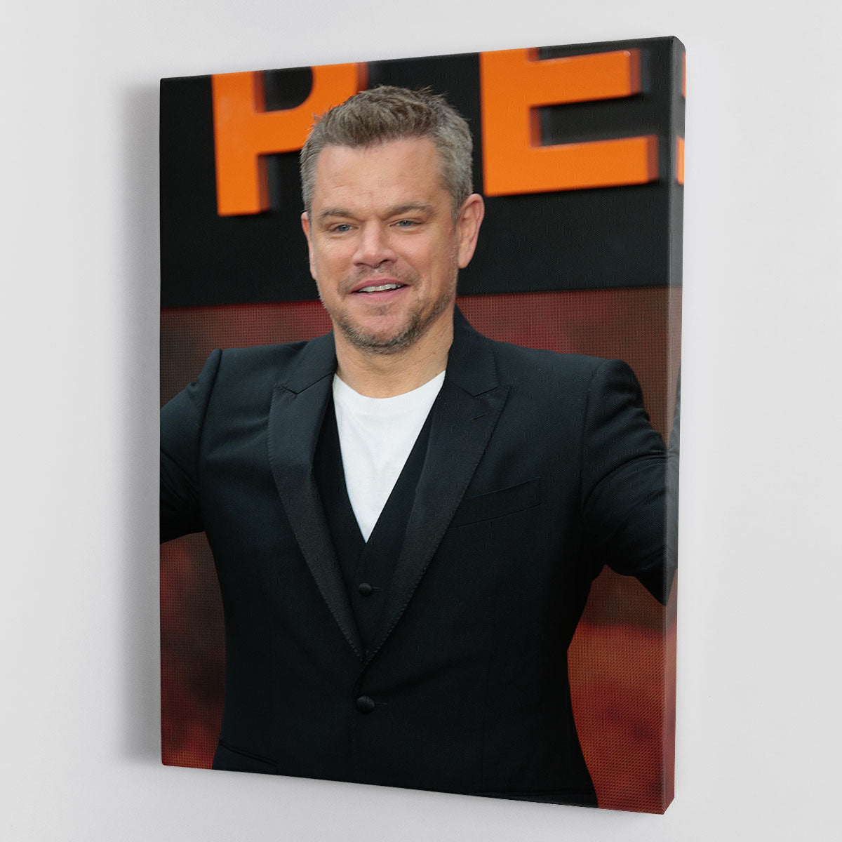 Matt Damon at the Oppenheimer premiere Canvas Print or Poster - Canvas Art Rocks - 1