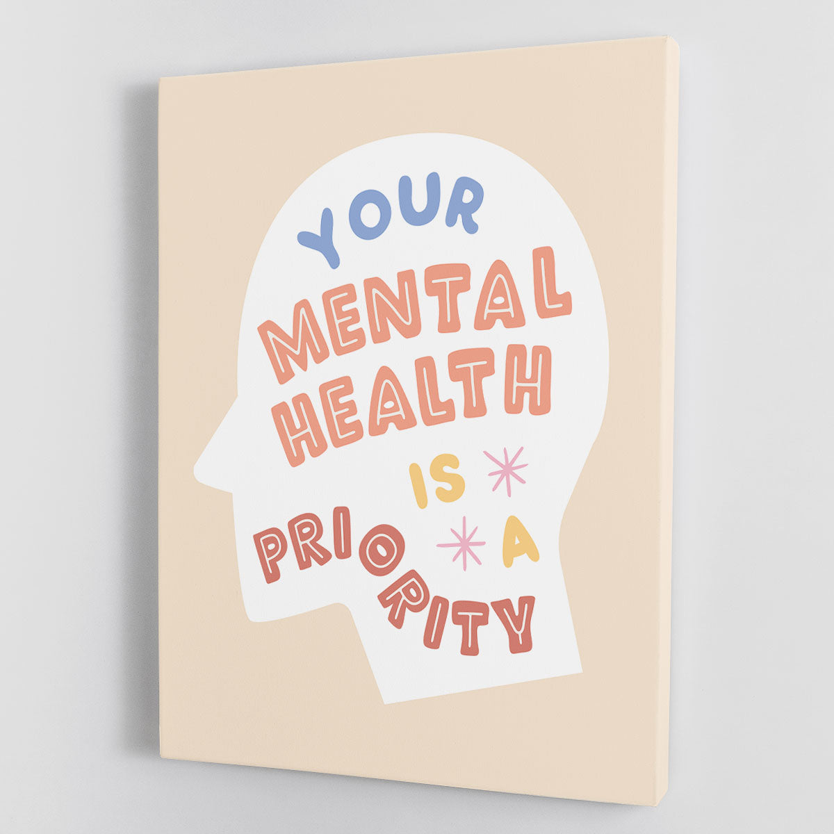 Mental health priority Canvas Print or Poster - Canvas Art Rocks - 1