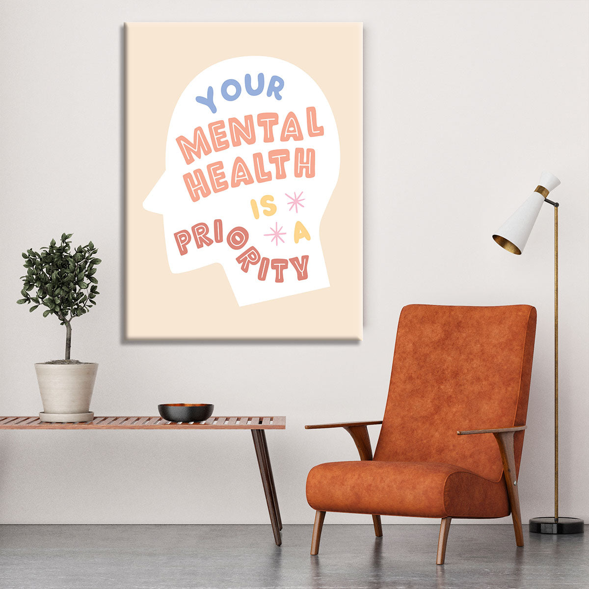 Mental health priority Canvas Print or Poster - Canvas Art Rocks - 6