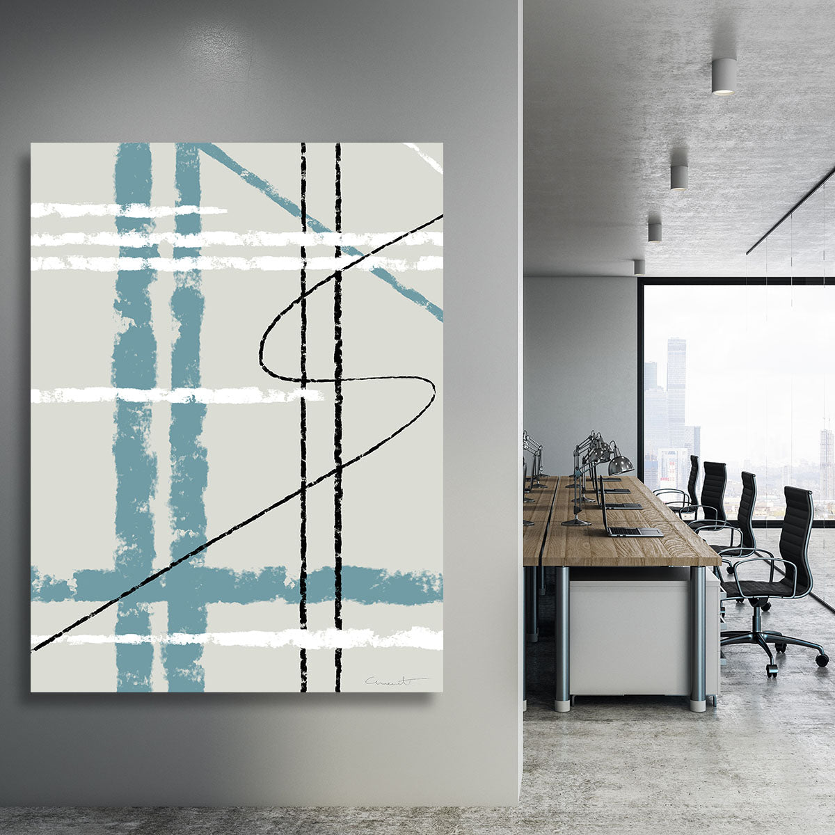 Messy Lines Canvas Print or Poster - 1x - 3