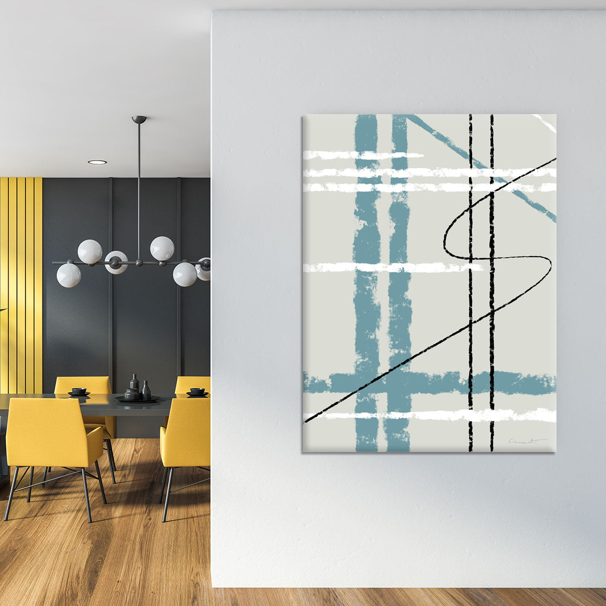 Messy Lines Canvas Print or Poster - 1x - 4