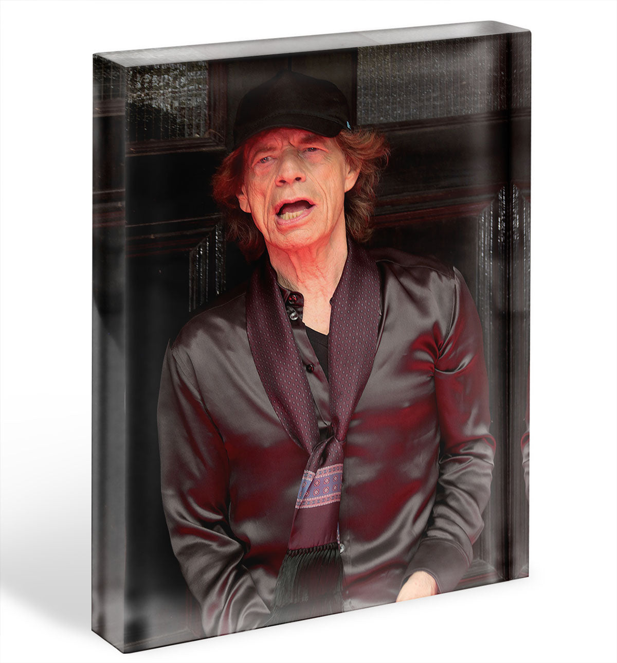 Mick Jagger Rolling Stones Hackney Diamonds launch event Acrylic Block - Canvas Art Rocks - 1