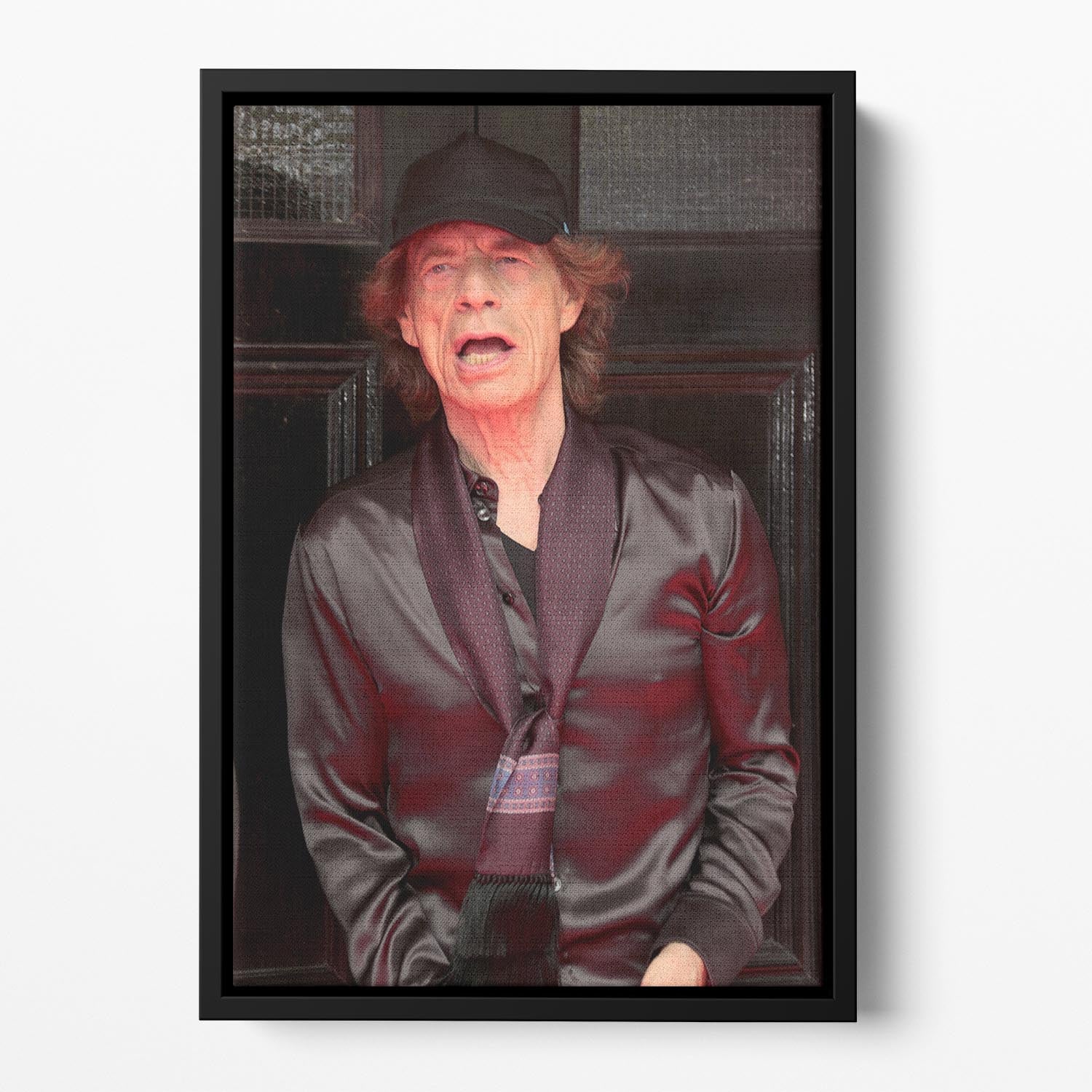 Mick Jagger Rolling Stones Hackney Diamonds launch event Floating Framed Canvas - Canvas Art Rocks - 2