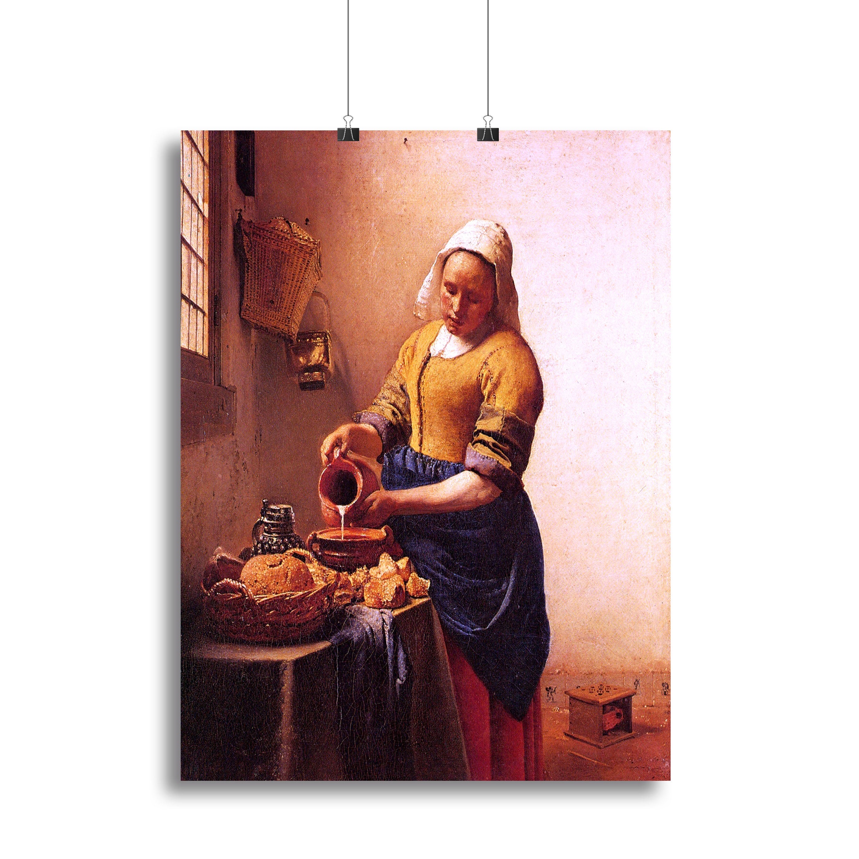 Milk maid by Vermeer Poster - Unframed