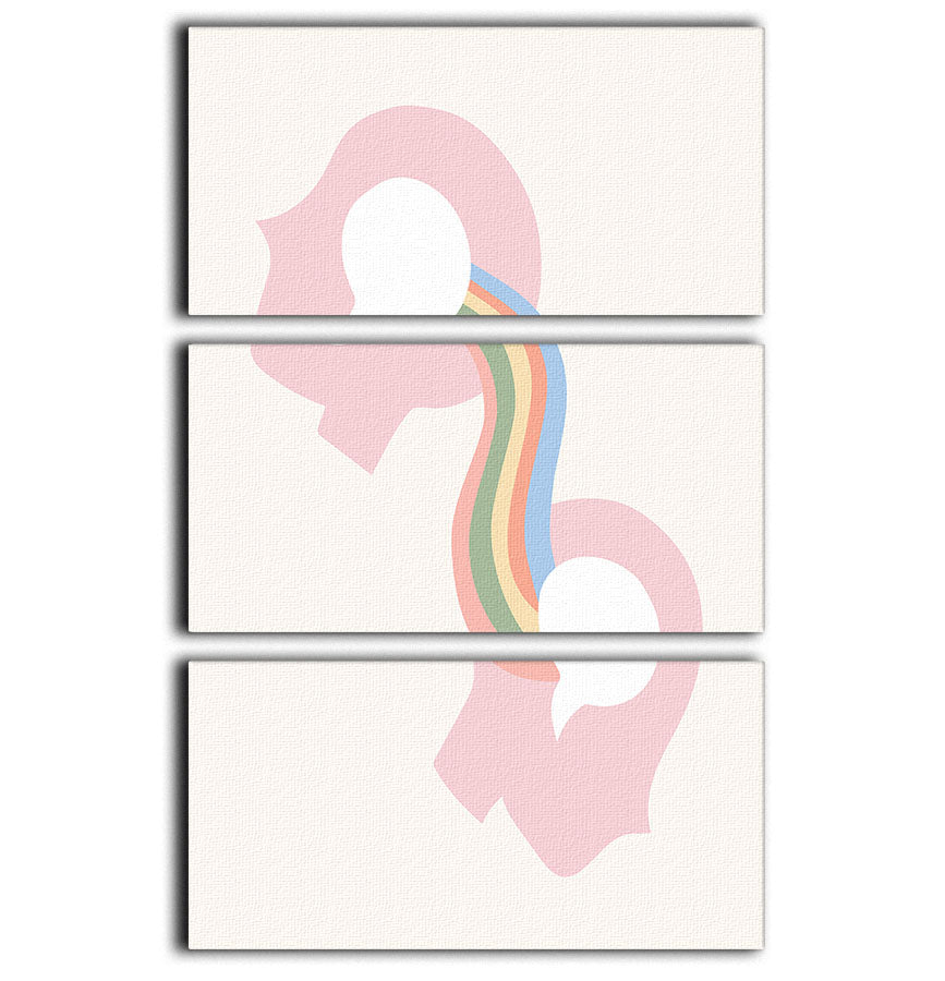 Mind Rainbow 3 Split Panel Canvas Print - Canvas Art Rocks - 1
