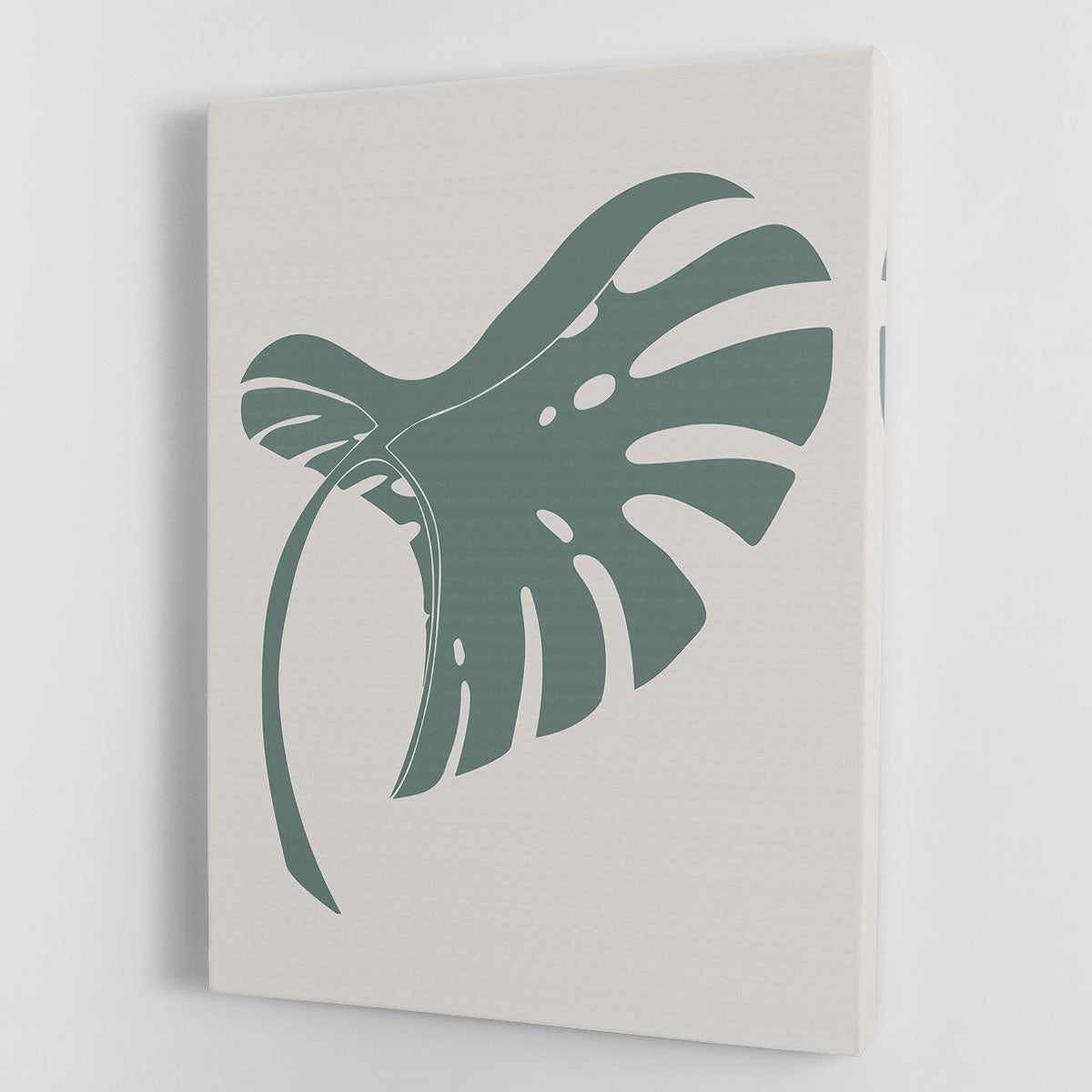 Monstera Bent Green Canvas Print or Poster - 1x - 1