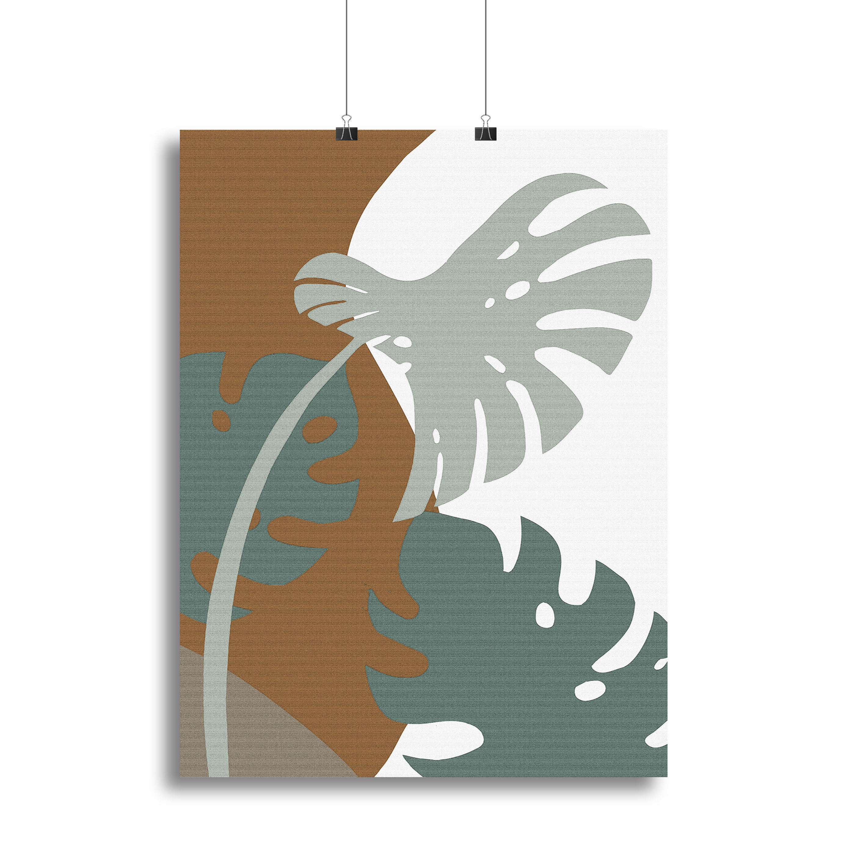Monstera Cut Out Canvas Print or Poster - 1x - 2